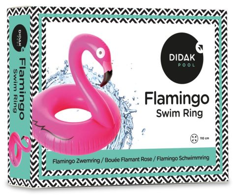 Anneau de bain Flamingo Didak - 110 cm pour l'été