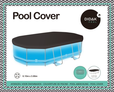Didak Pool Ovale Zwembadcover 6,1m met 8 Touwen