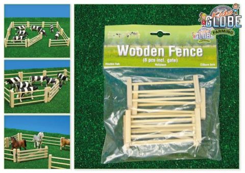 Houten Afrastering 1:32 - Set van 6 Stuks