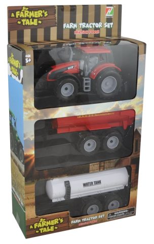 1:32 Tractor met 2 Aanhangwagens - Speelgoedset voor Kinderen