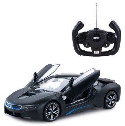 R/C BMW i8 1:14 - Zwart/Wit met Handbediende Deuren