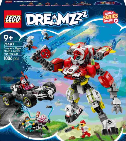LEGO Dreamzzz Coopers Tijgermecha en Zero's Hot Rod