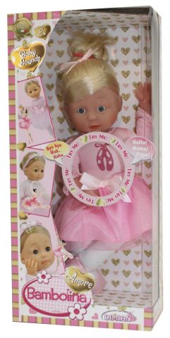 Amore Soft Ballerina Pop met Babygeluiden - 35 cm