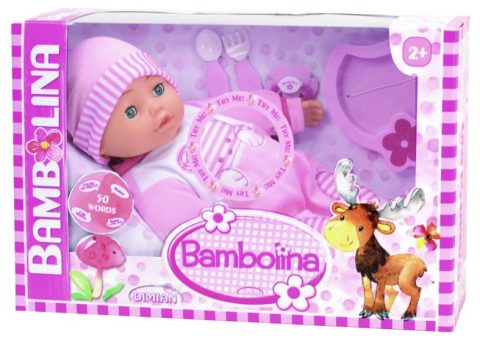 Bambolina Pop 40 cm met 50 Woordjes voor Kinderen