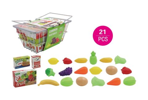 Fruitset in Metalen Mandje - Speelgoed voor Kinderen