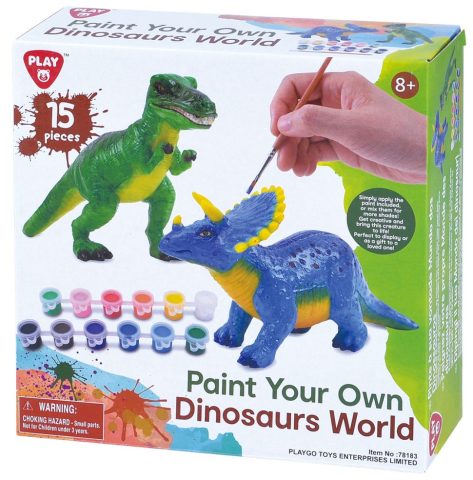 Schilder je eigen dinosaurussen - T-Rex & Triceratops set