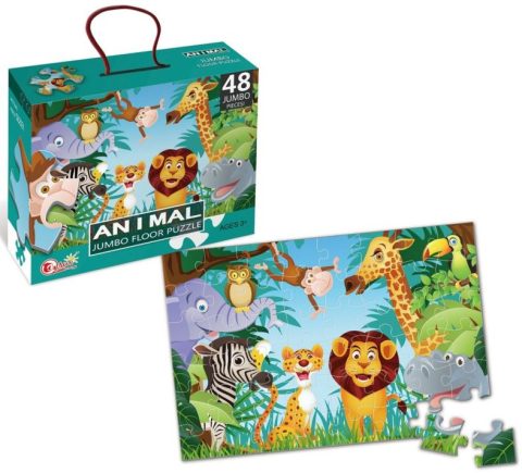 Puzzle Animaux 90x60 cm - 48 pièces amusantes