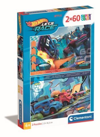 Hot Wheels Puzzels 2x60 Stukjes - Leuk voor Kinderen