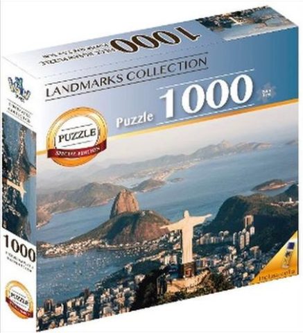 Puzzel 1000 stukjes - El Cristo Salvador, 7 Wereldwonderen