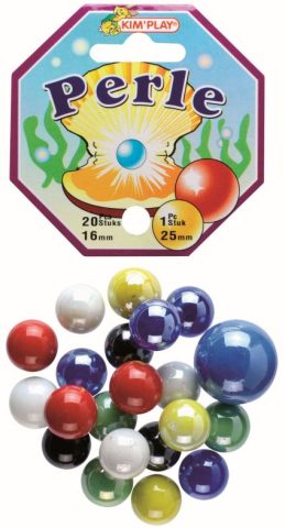Knikkers Perle - Set van 21 kleurrijke knikkers