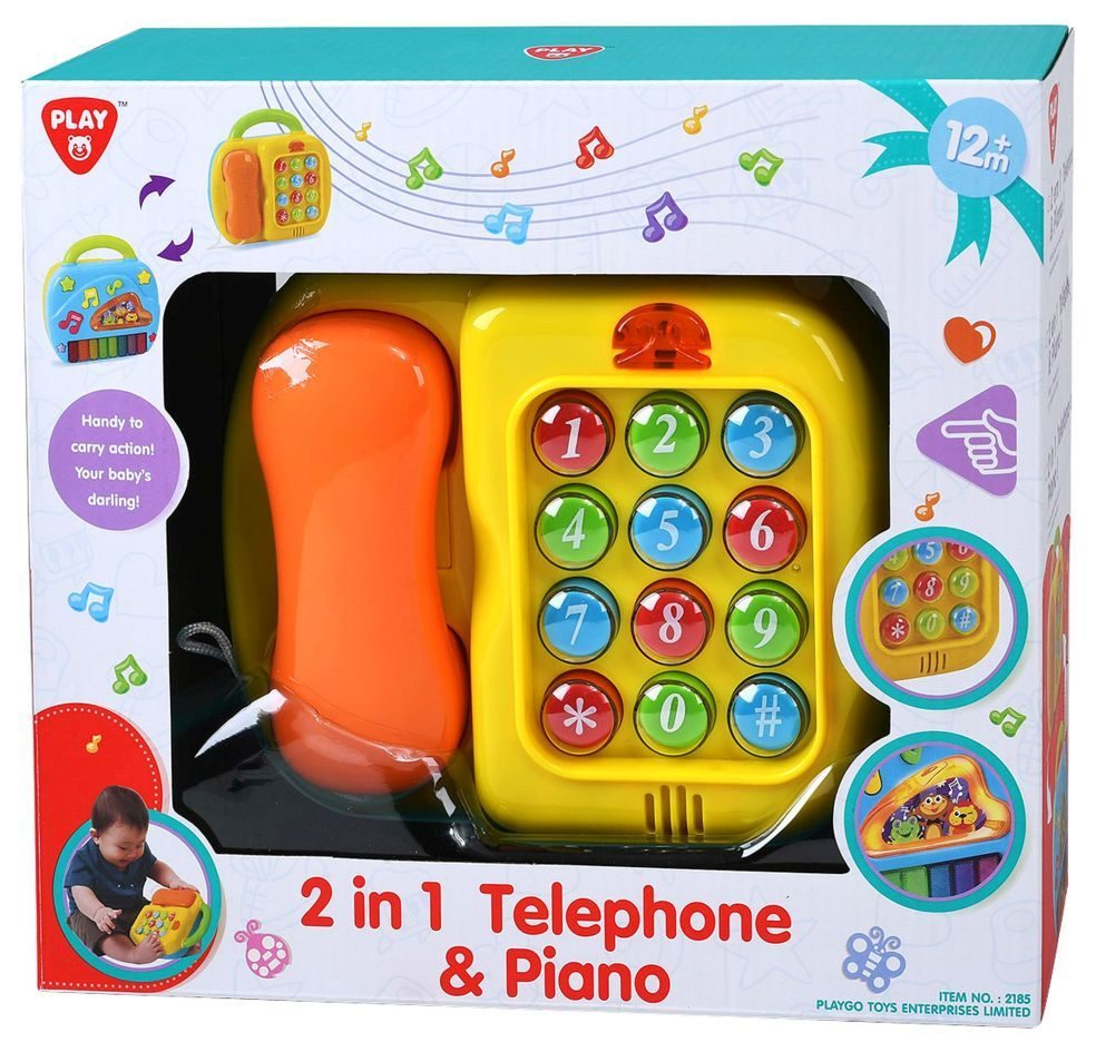 2-in-1 Telefoon en Piano voor Kinderen op Batterijen
