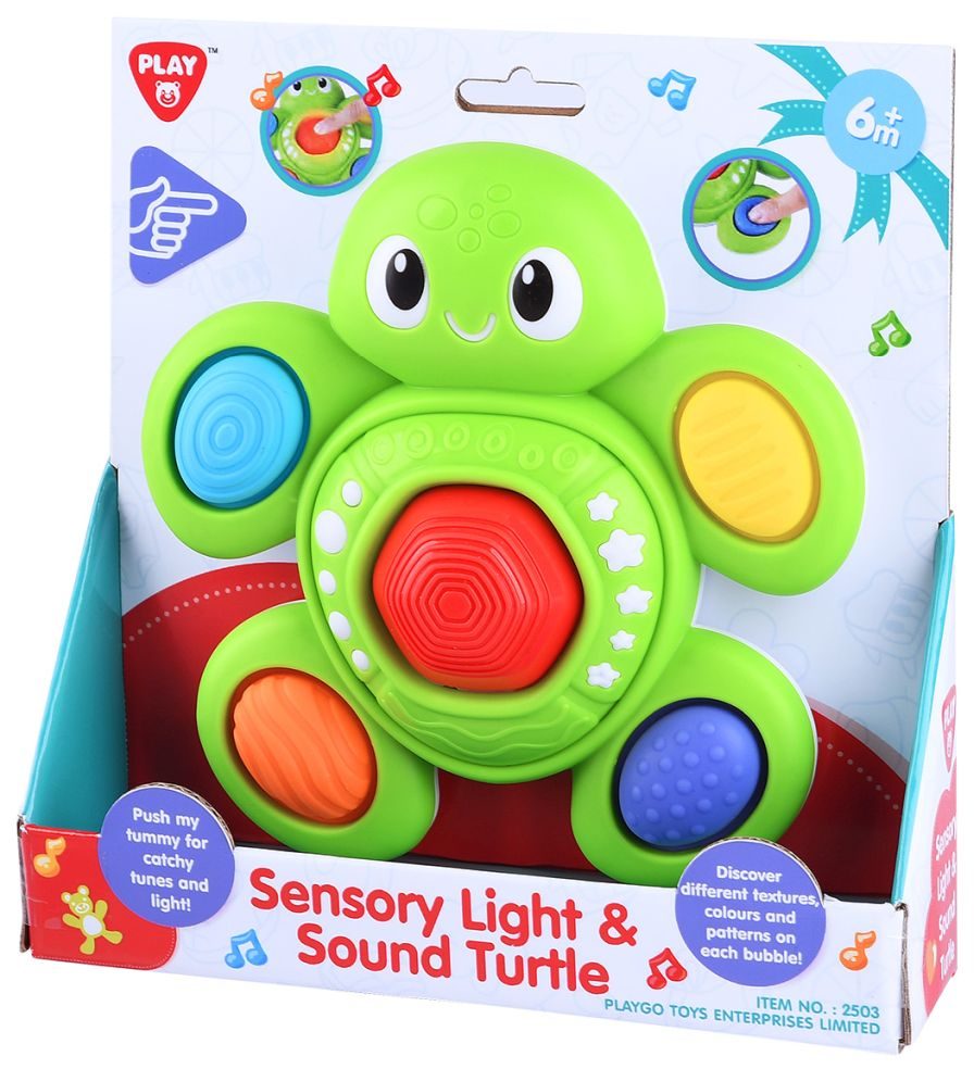 Sensorische Licht- en Geluidsschildpad op Batterijen