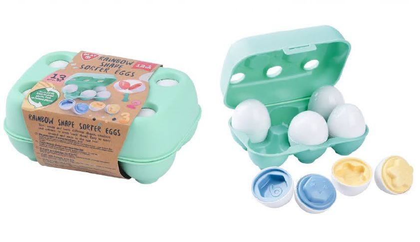 Rainbow Shape Sorteer Eieren - 13 Stuks Educatief Speelgoed
