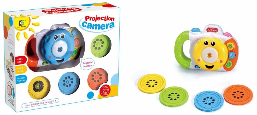 Caméra interactive avec disques, son et lumière