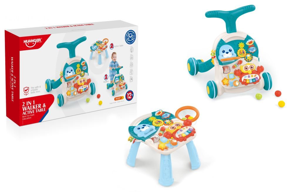 Table d'activités et poussette 2 en 1 pour bébé