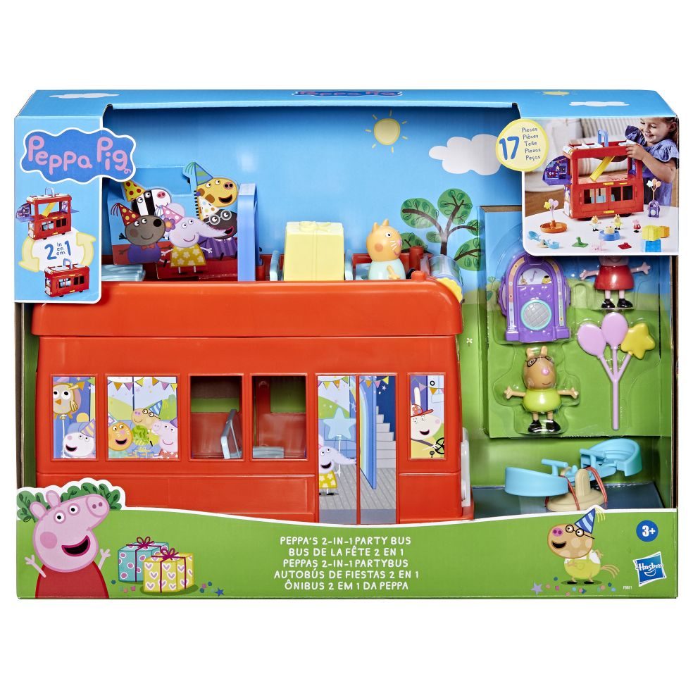 Peppa Pig 2-in-1 Feestbus voor eindeloos speelplezier