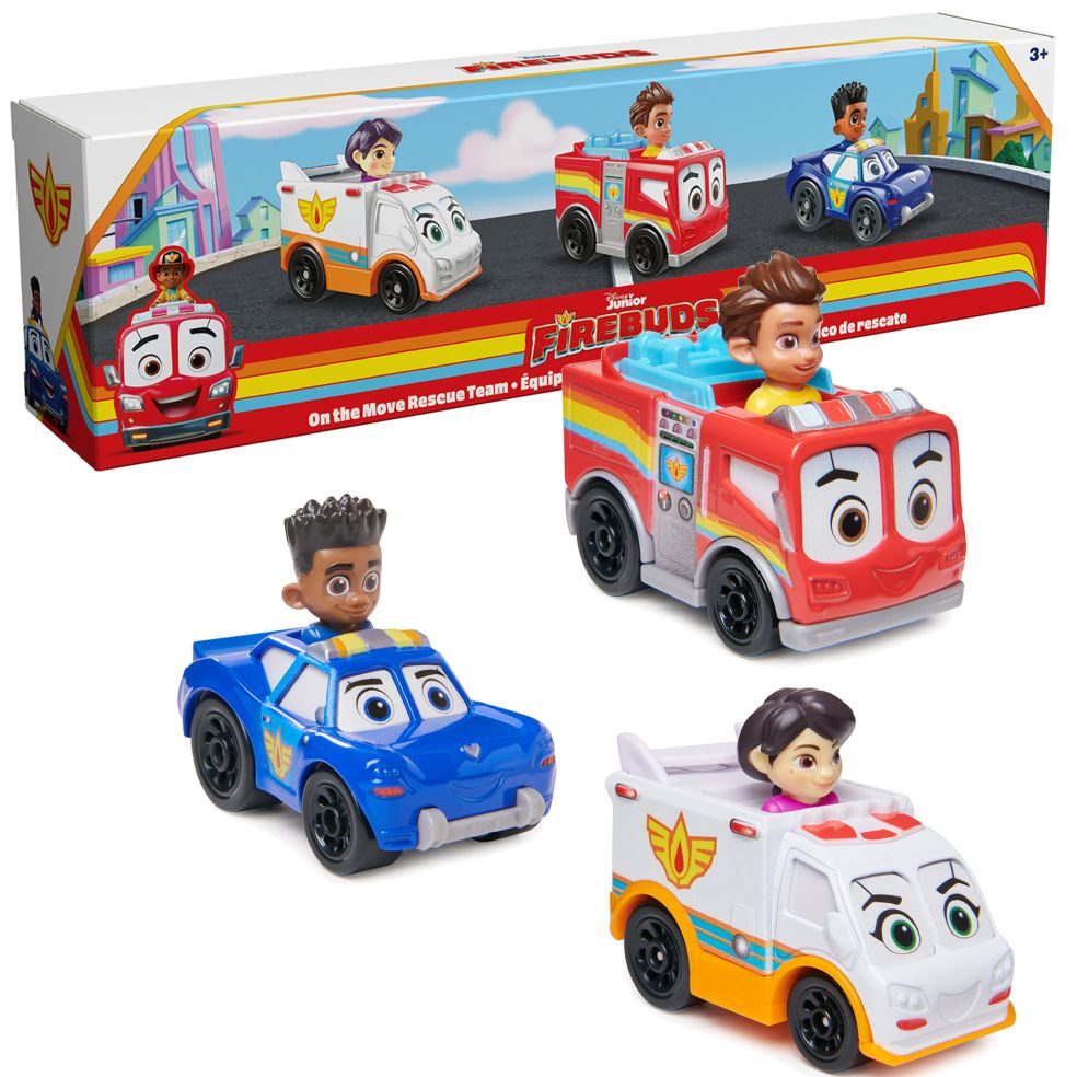 Firebuds Die-Cast Voertuigen 3-Pack voor Avontuurlijke Spellen