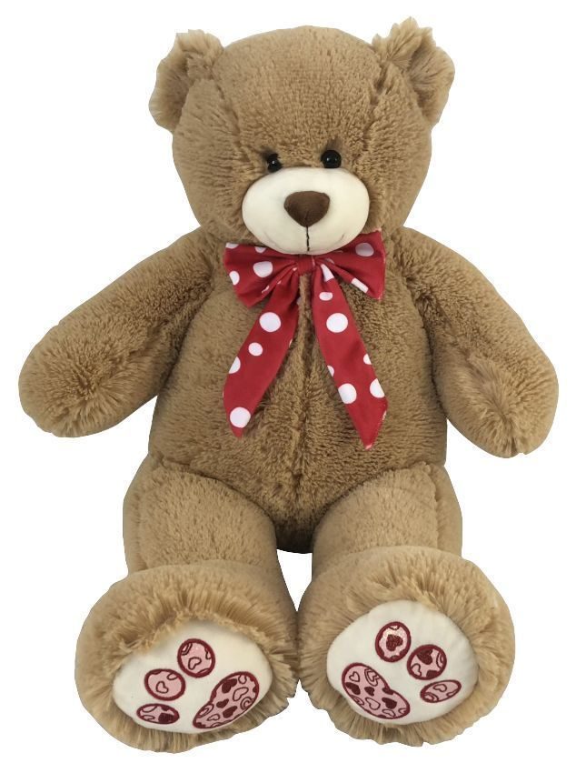Ours en peluche avec nœud papillon - 35 cm