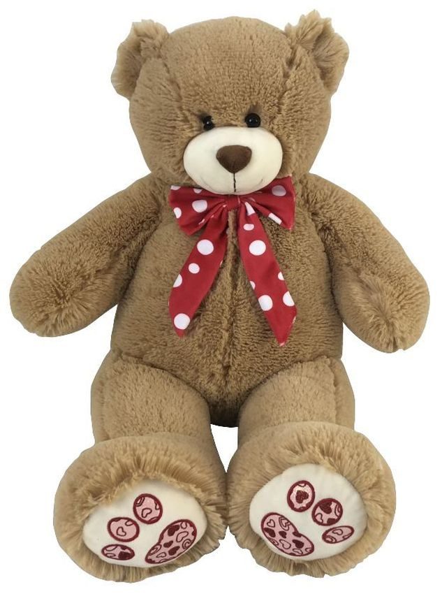 Ours en peluche avec nœud papillon - 66 cm