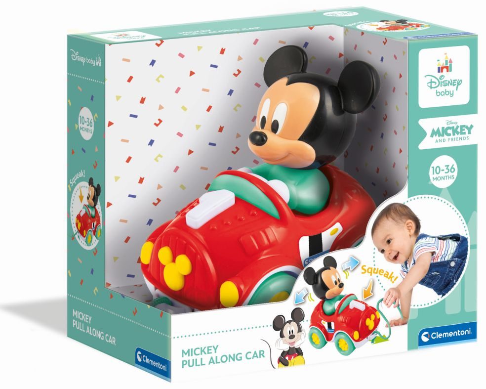 Clementoni Baby Mickey Trekauto voor Kleintjes