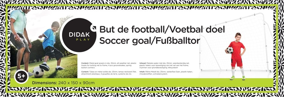 But de football Didak Play 240x150x90 cm - Idéal pour enfants