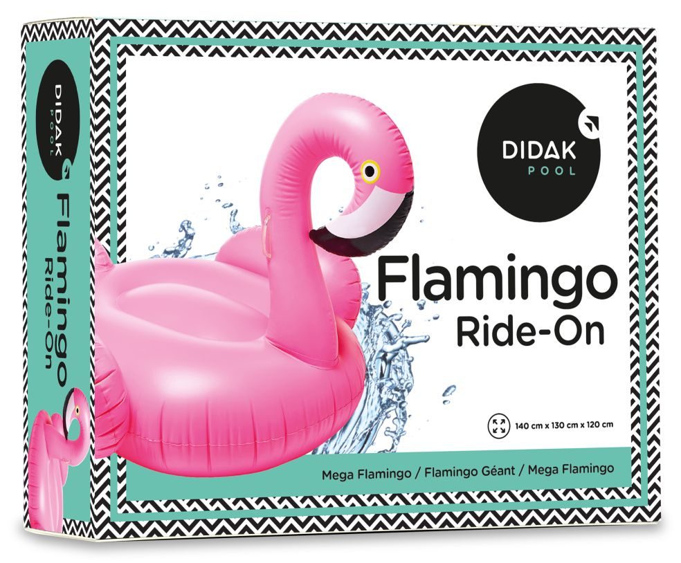 Flamingo Ride-On Didak - 140x130x120cm pour le plaisir aquatique