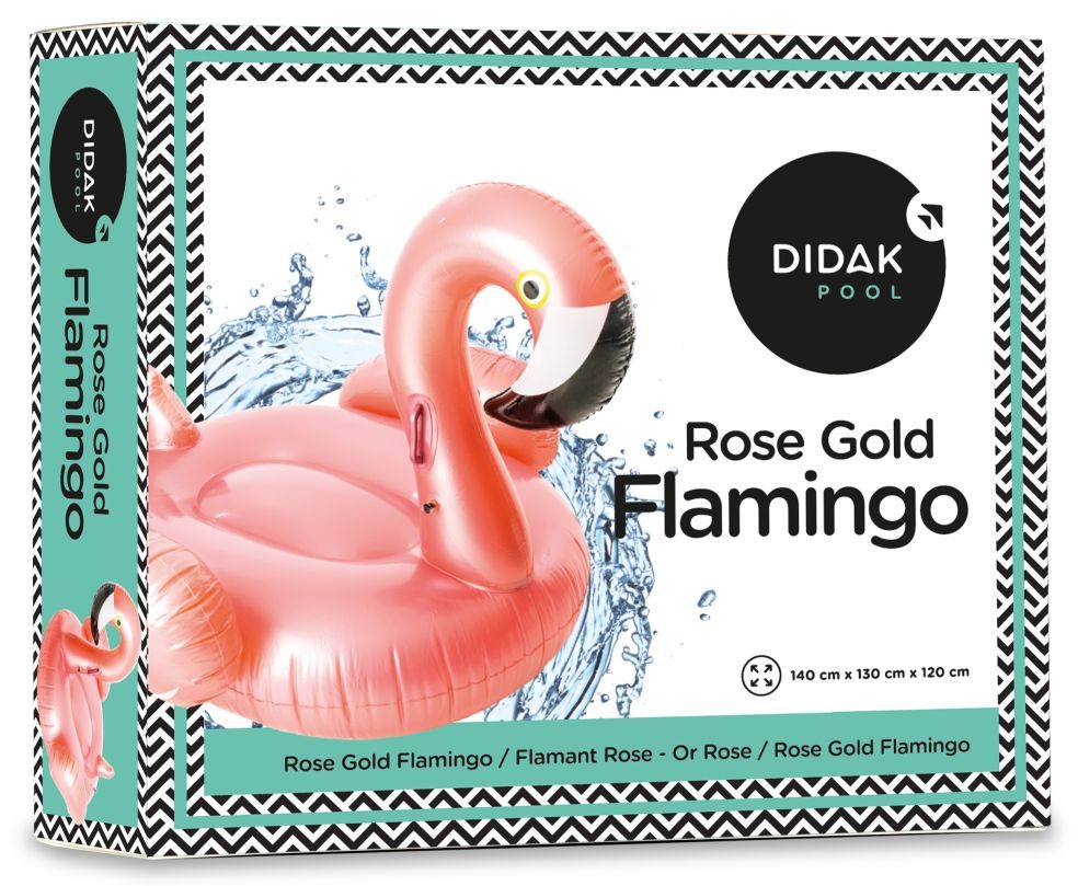 Flamant Rose Or Didak - Piscine 140x130x120cm