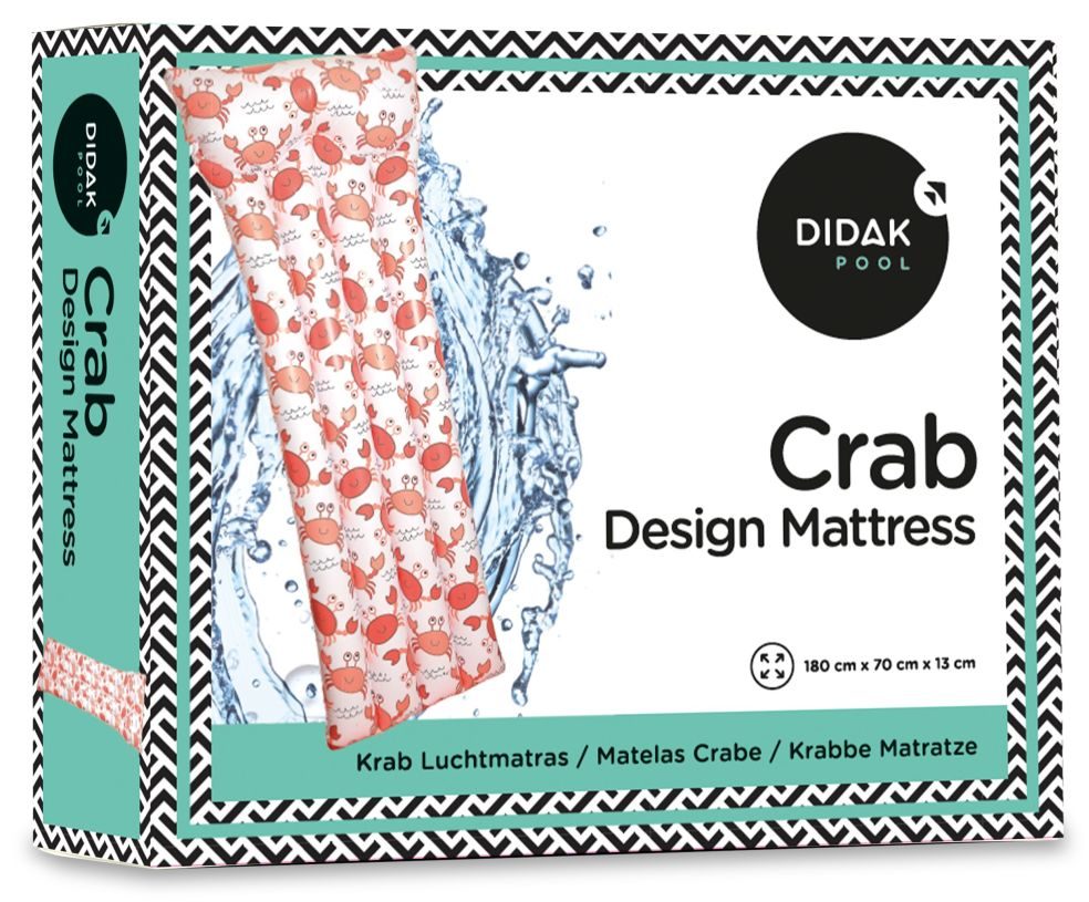 Didak Pool Luchtmatras Krab 180x70 cm - Opblaasbaar Speelplezier