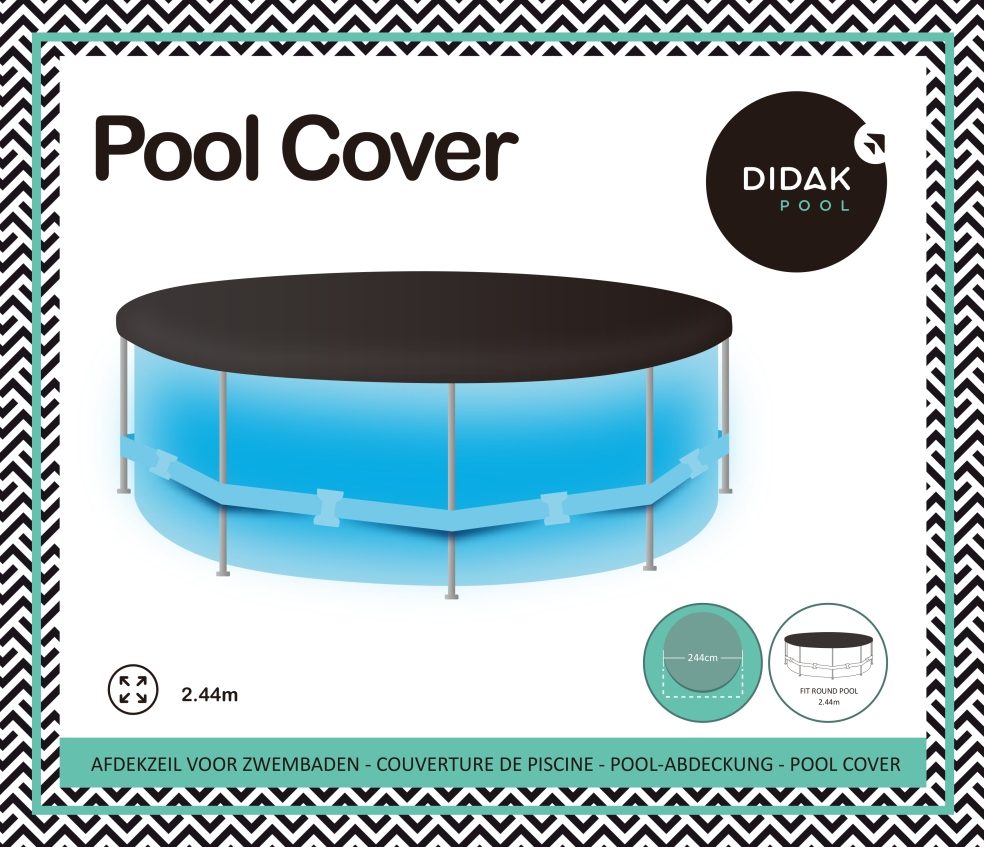 Couverture de piscine ronde 2,44 m - Protection efficace