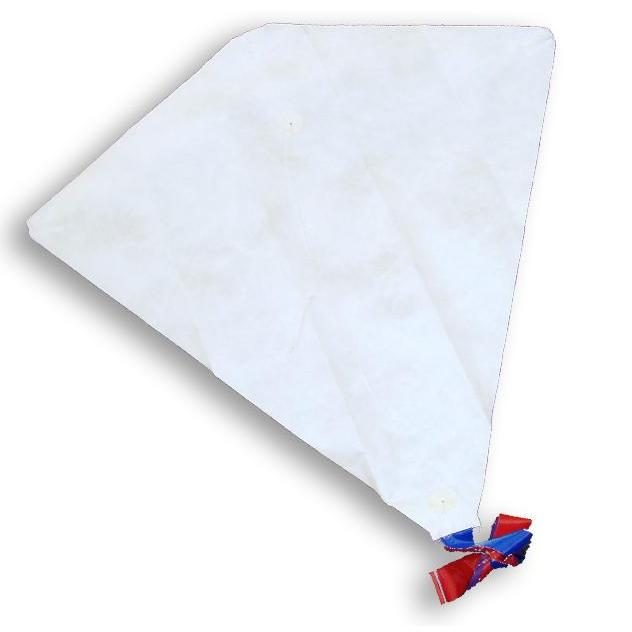 Cerf-volant hobby diamant Tyvek blanc 58x58 cm