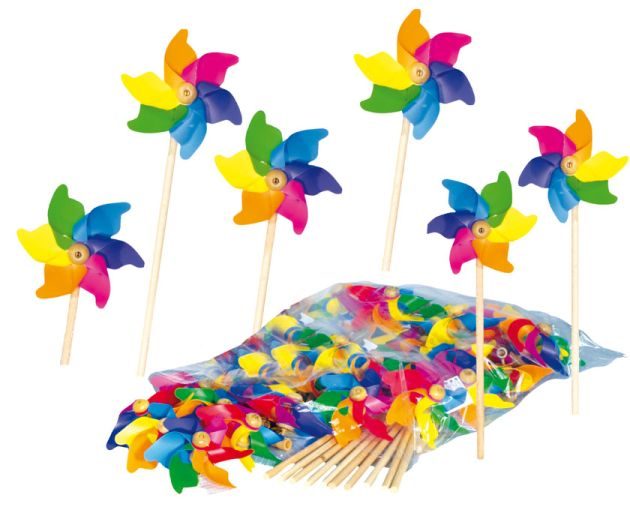 Moulin à vent mini jardin - 11 cm de diamètre, 30 cm haut