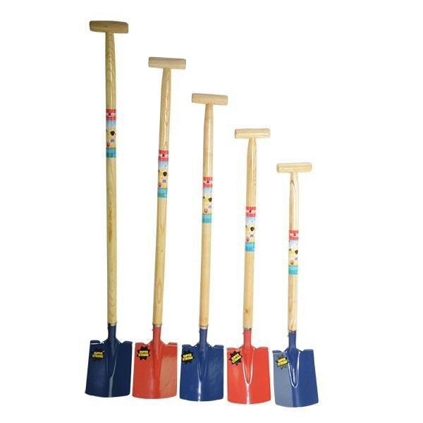 Schop recht metaal - 90 cm - blauw/rood