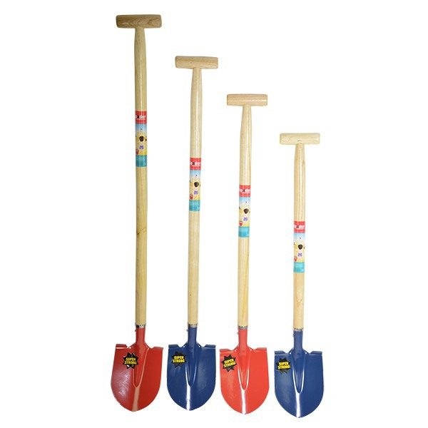 Spade punt metaal - 100 cm - blauw/rood