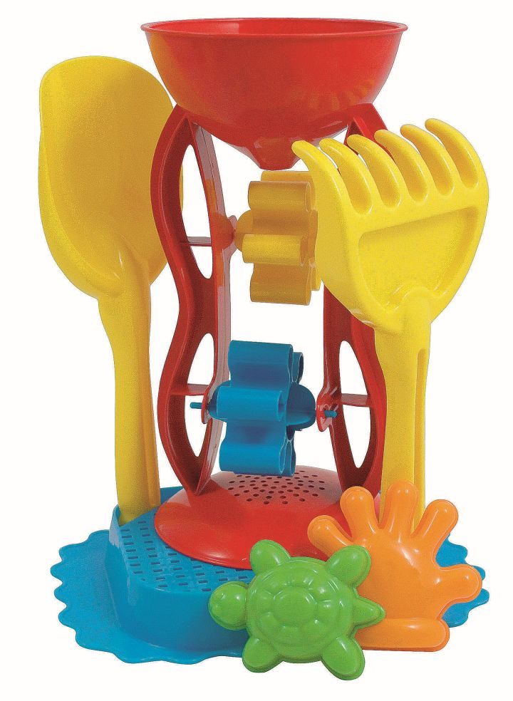 Zandmolen 30 cm met accessoires voor eindeloos speelplezier