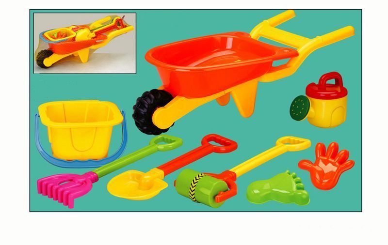 Kruiwagen 65 cm met schop, emmer en accessoires