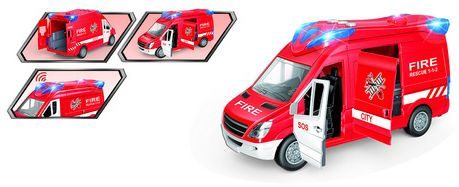 Camion de pompiers lumineux avec son