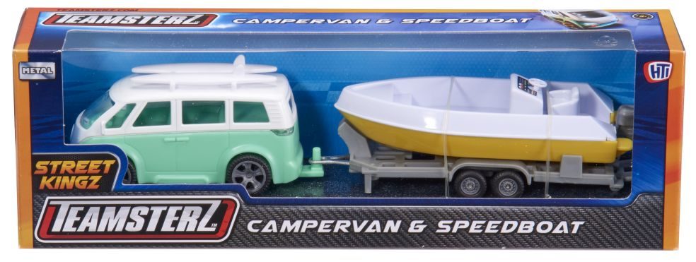 Street Kings Kampeerwagen met Speedboot - Teamsterz