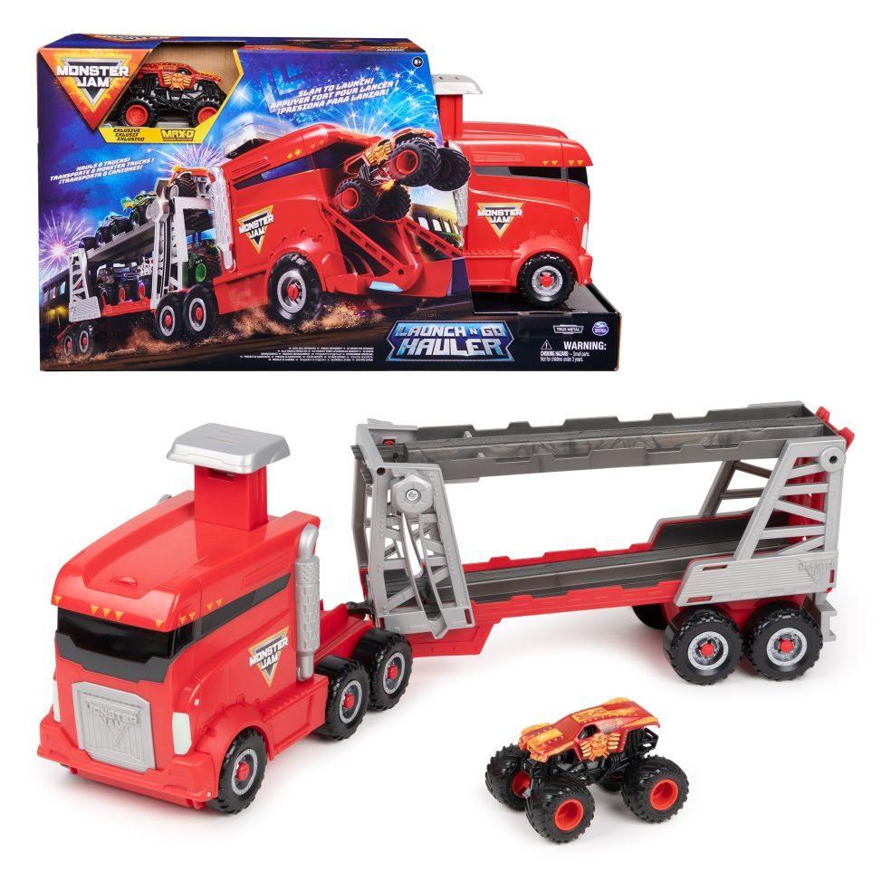 Monster Jam 1:64 Launch N’ Go Hauler - Speelgoed vrachtwagen