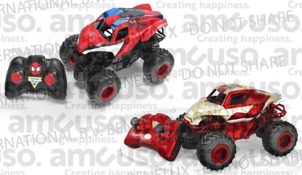 Monster Jam 1:24 RC 2-pack - Spider Man & Iron Man