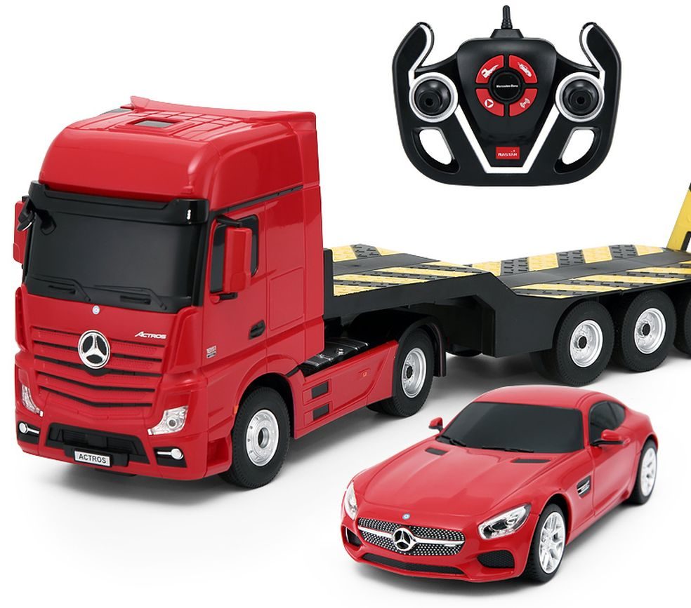 Mercedes-Benz Actros R/C 1:26 met 1:24 auto en USB lader