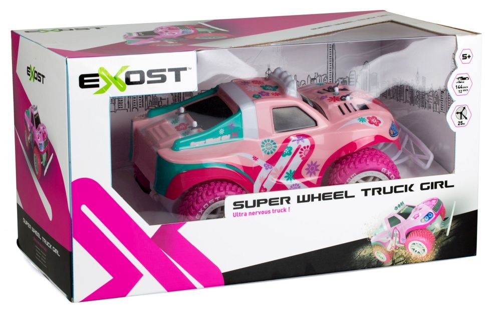 Camion télécommandé rose 1/12 Super Wheel Truck
