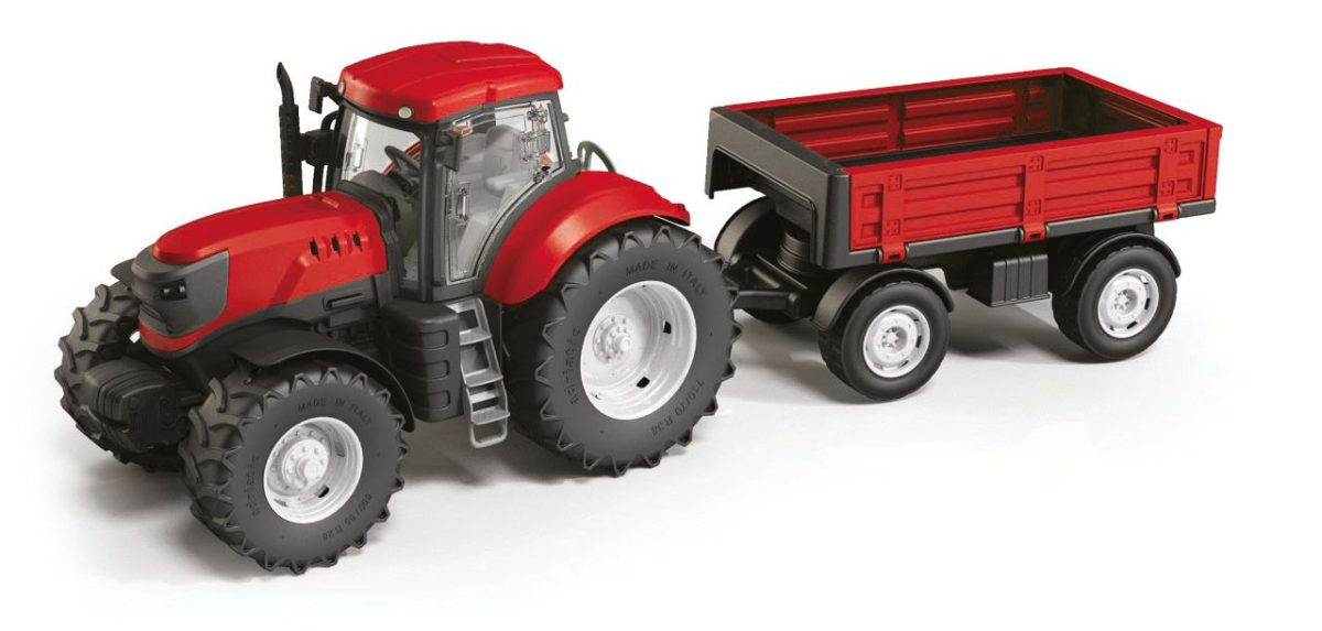 Rode Tractor met Trailer - 60 cm Speelgoed voor Kinderen