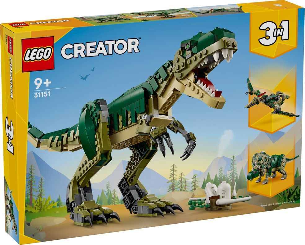 LEGO Creator 3-in-1 T. Rex Bouwset voor Avontuurlijke Kinderen