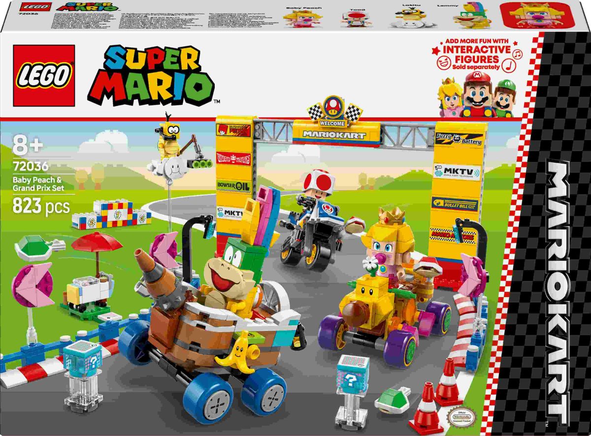 LEGO Super Mario - Kart de Baby Peach & Set GP
