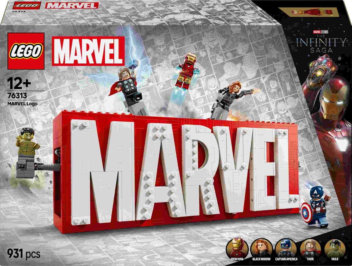 LEGO Marvel - Logo met Minifiguren Set