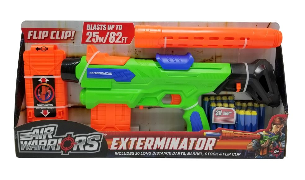 Buzzbee Exterminator met 2 clips en lange afstand pijltjes
