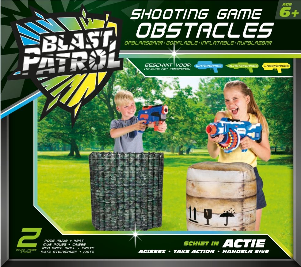 Blast Patrol Groene Hindernis met Krat - Speelplezier voor Kinderen