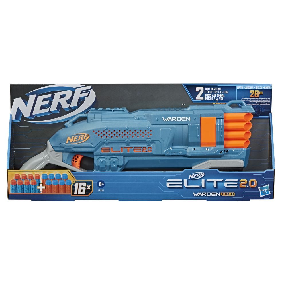 Nerf Elite 2.0 Warden DB-8 Blaster - Voor Actieve Spelers