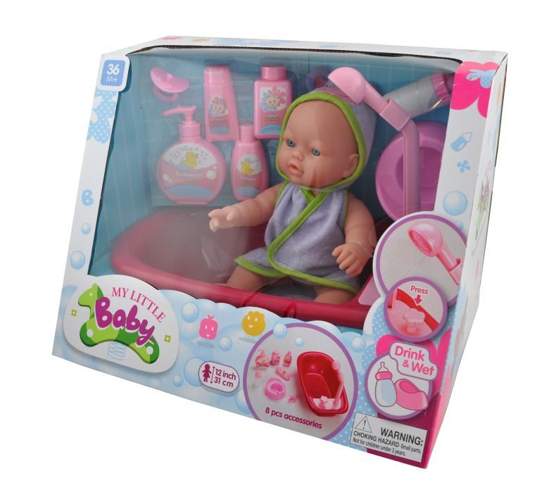 Badpopje 31 cm met accessoires voor eindeloos speelplezier