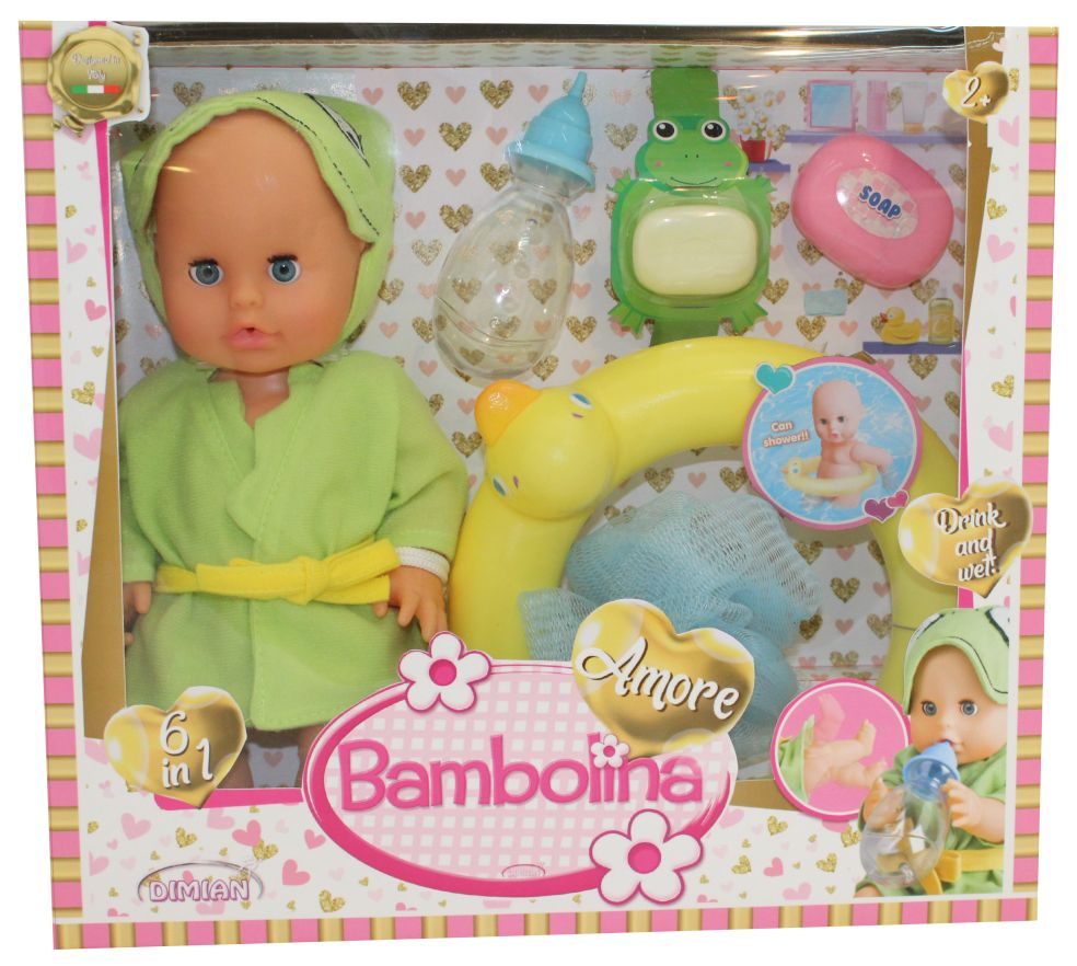 Amore Badpop met Badset - 30 cm Speelgoedpop